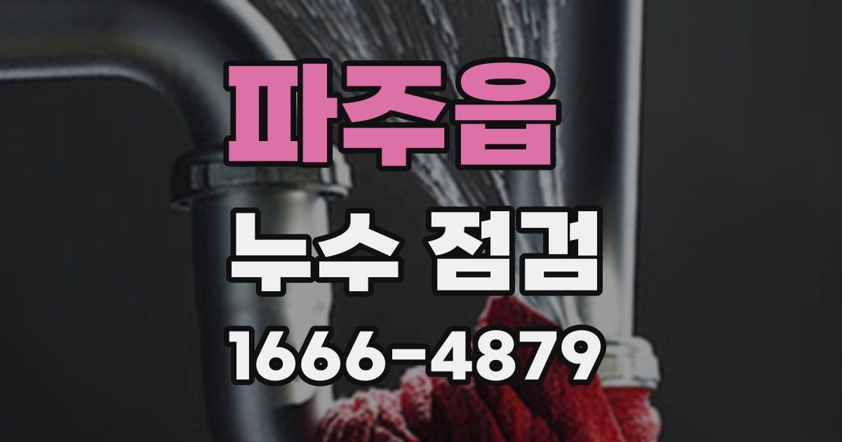 파주읍 누수 점검