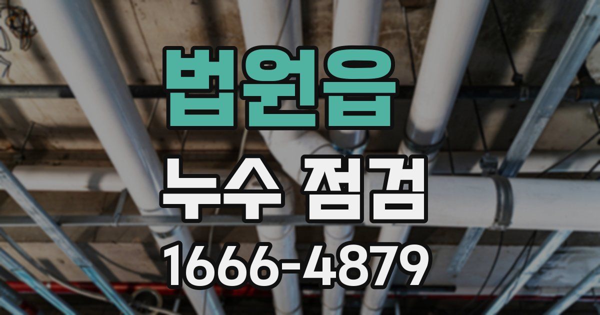법원읍 누수 점검