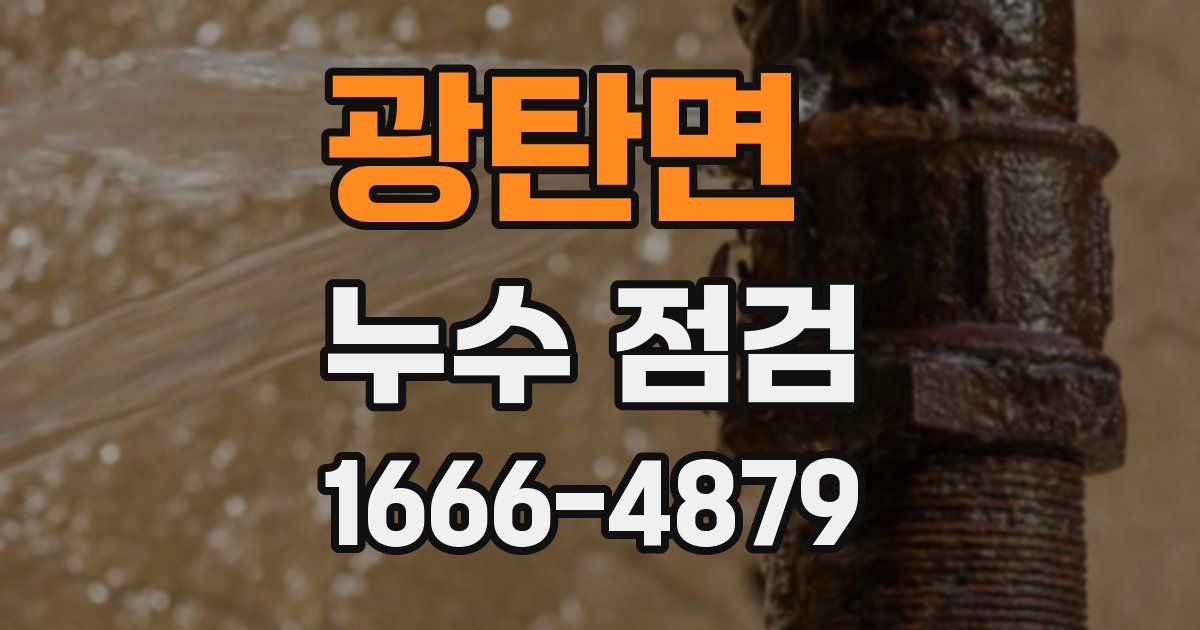 광탄면 누수 점검