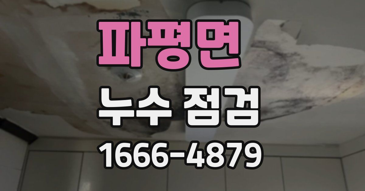 파평면 누수 점검
