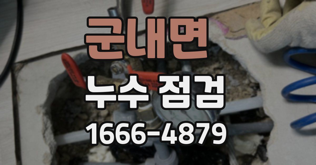 군내면 누수 점검
