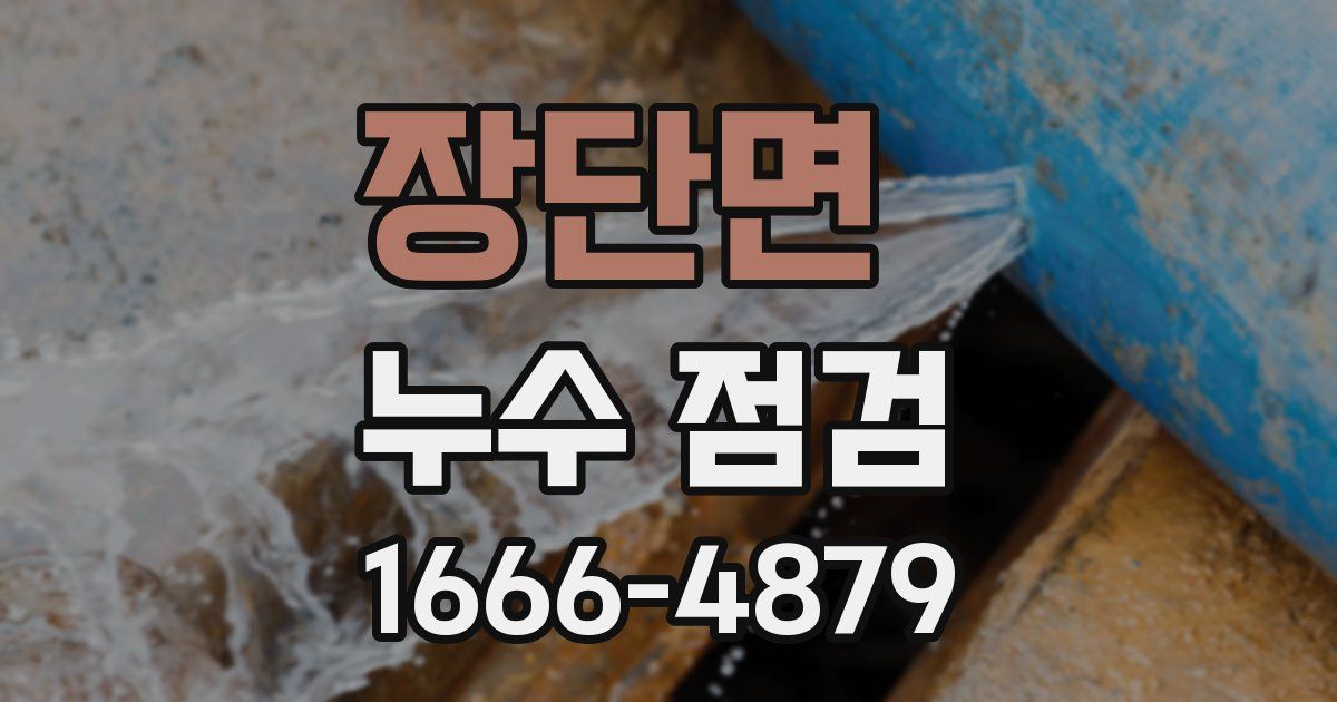 장단면 누수 점검