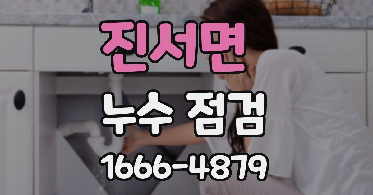 진서면 누수 점검