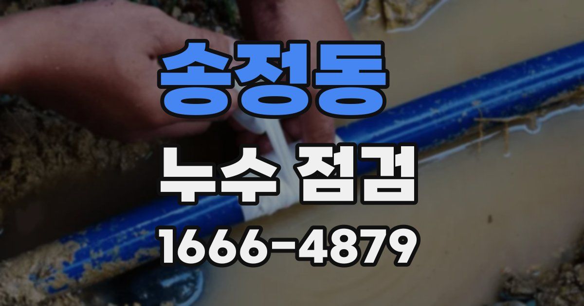 송정동 누수 점검