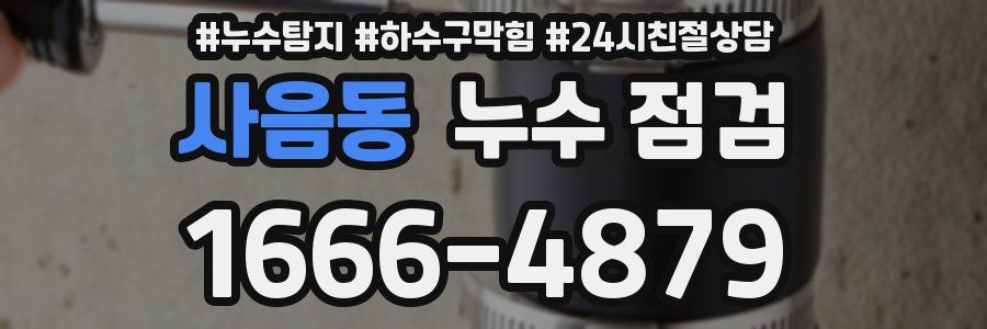 사음동 누수 점검