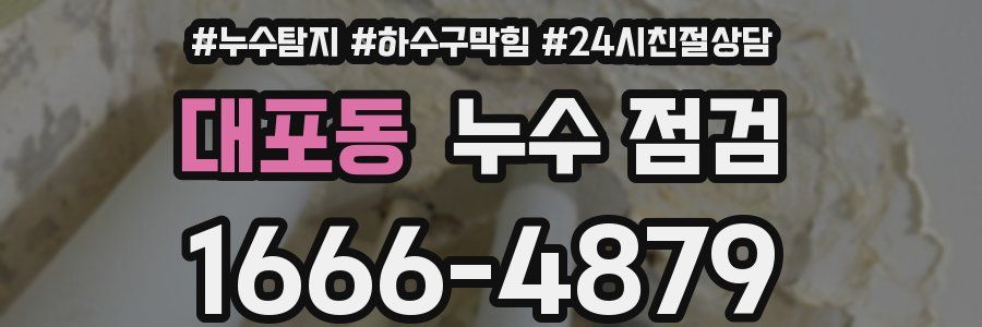 대포동 누수 점검