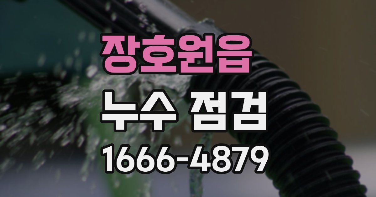 장호원읍 누수 점검