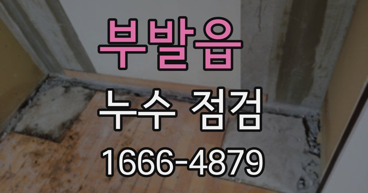 부발읍 누수 점검