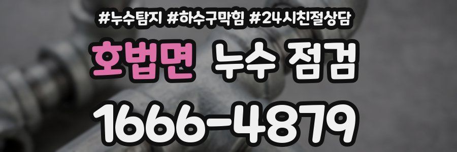 호법면 누수 점검