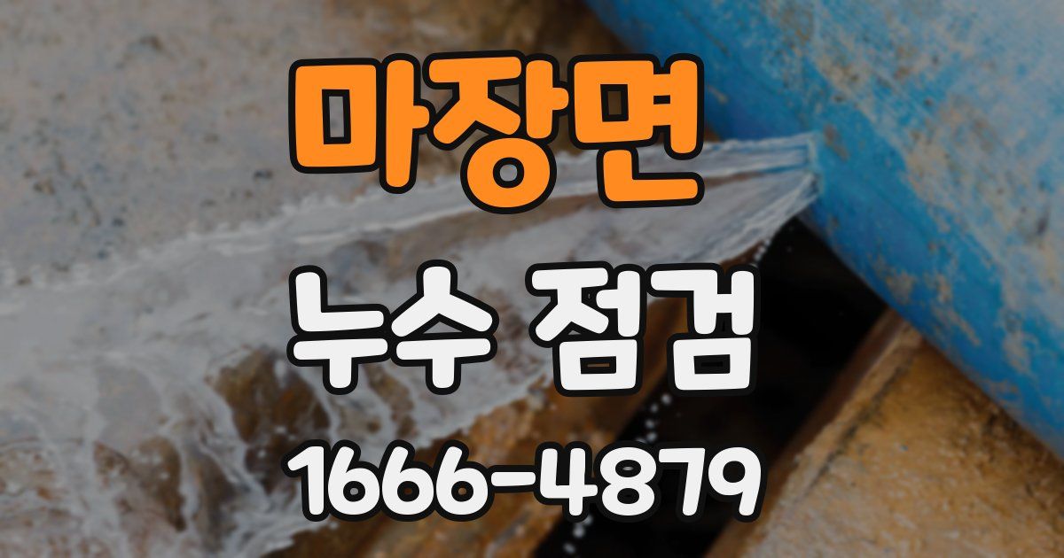 마장면 누수 점검