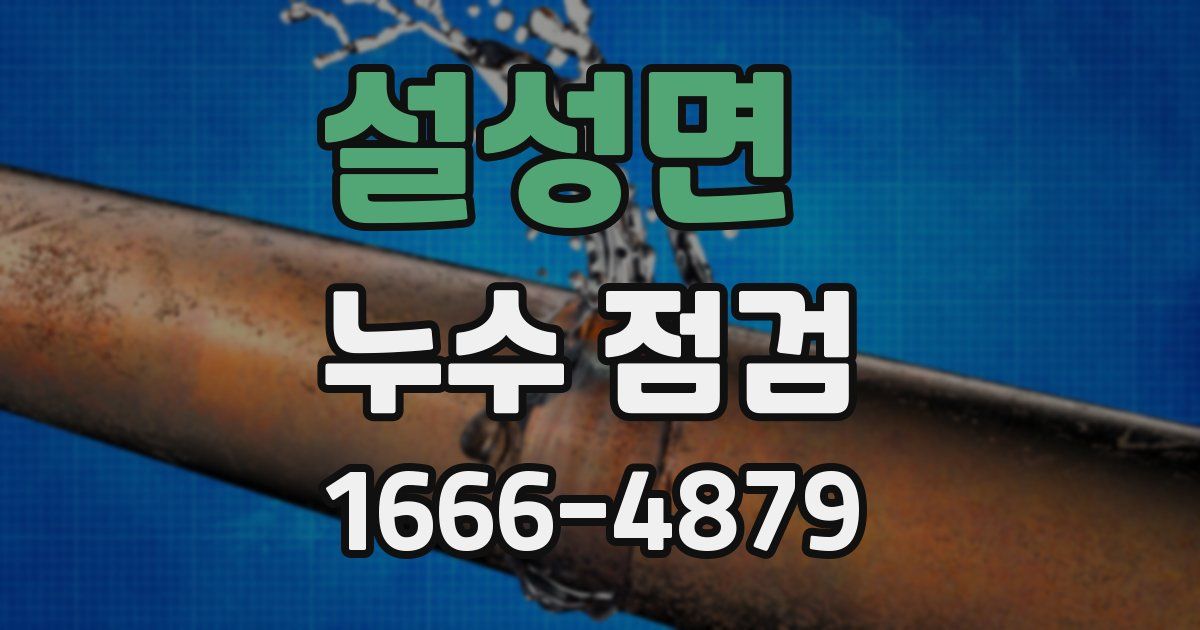설성면 누수 점검