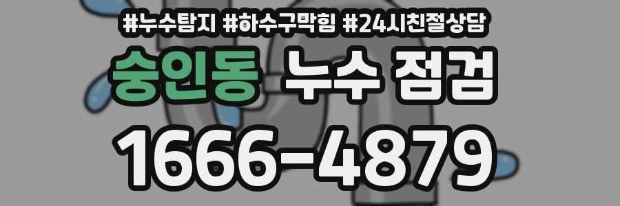 숭인동 누수 점검