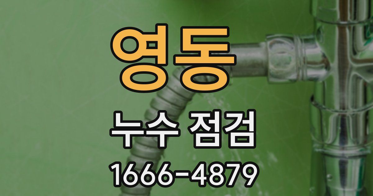 영동 누수 점검