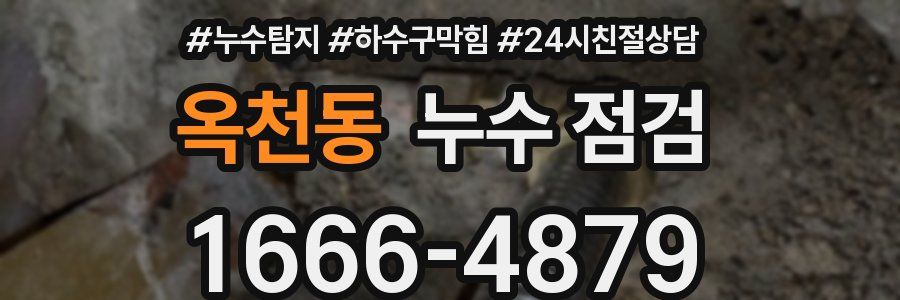 옥천동 누수 점검