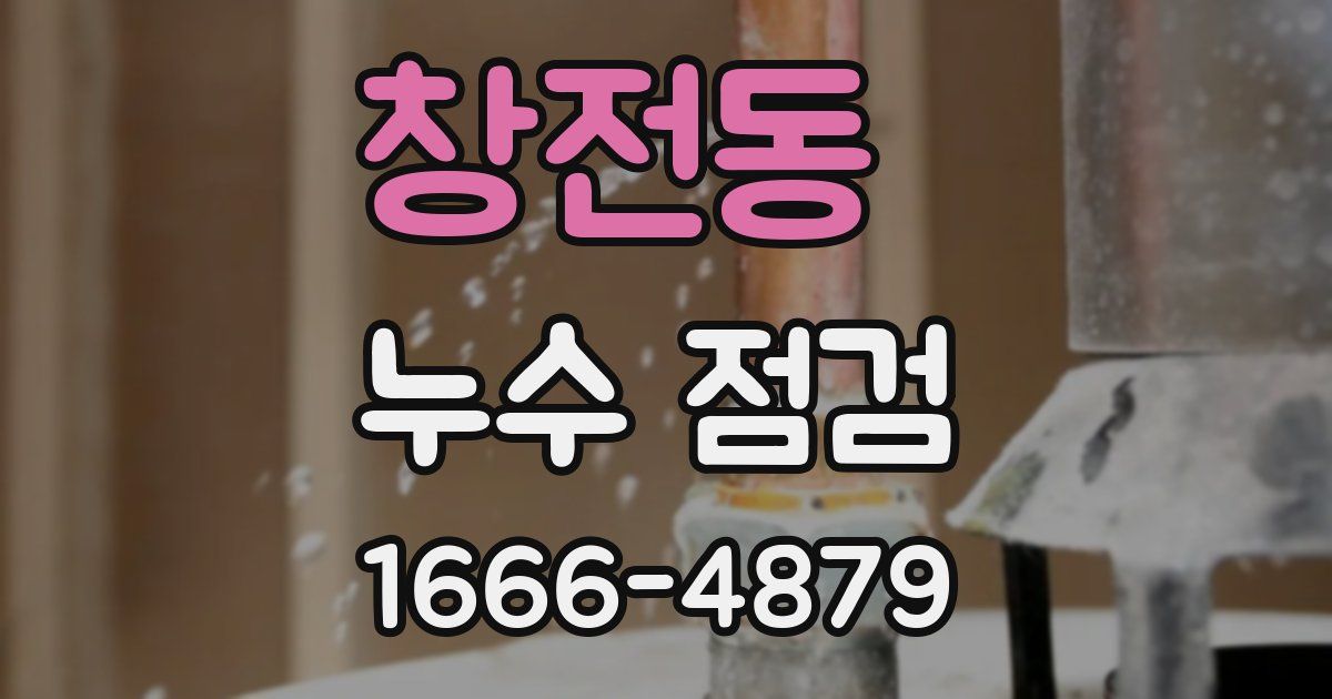 창전동 누수 점검