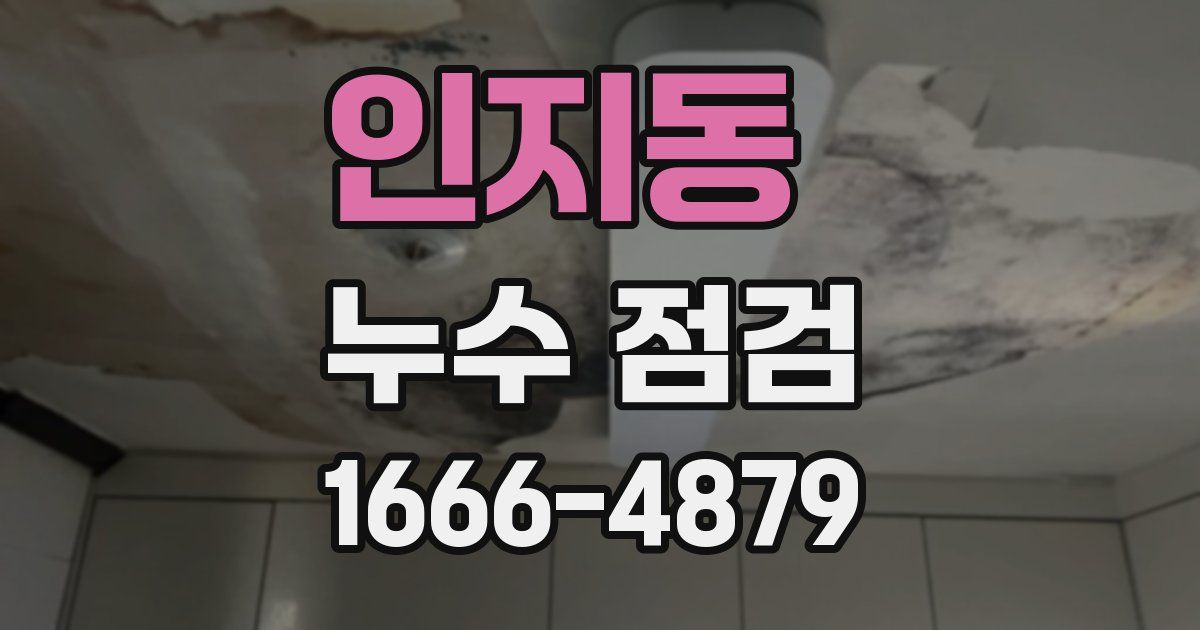 인지동 누수 점검
