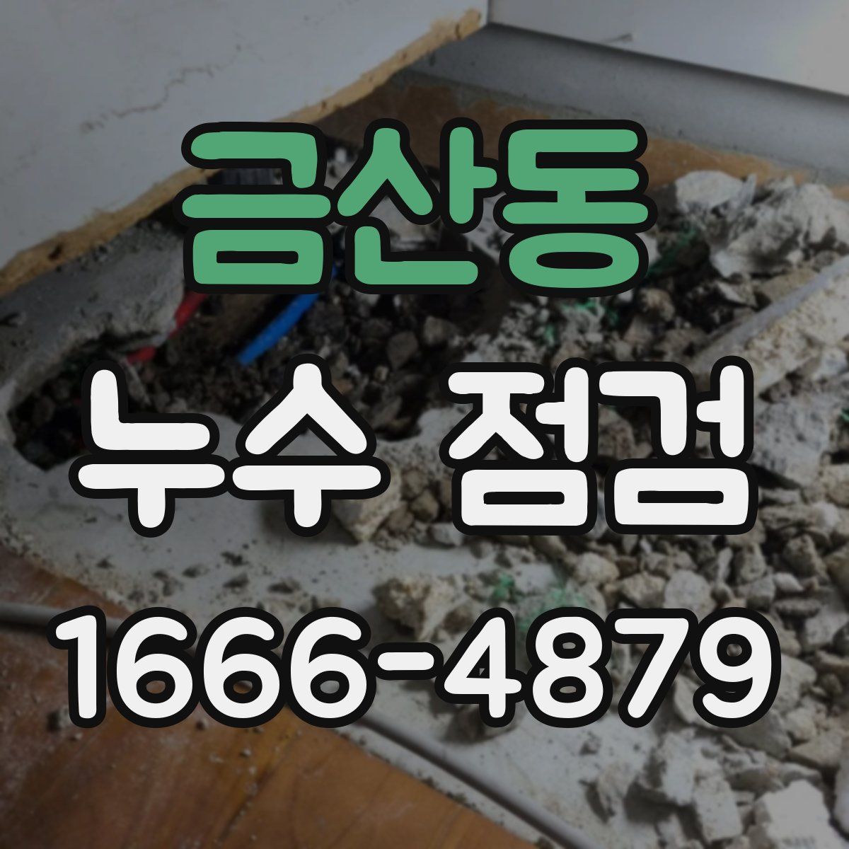 금산동 누수 점검