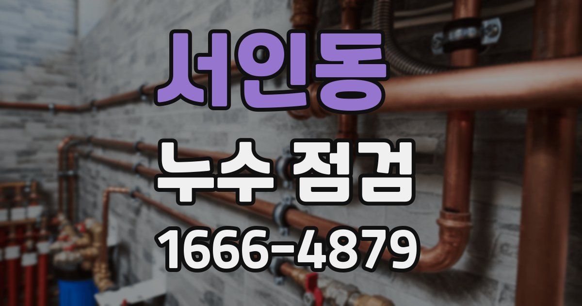 서인동 누수 점검