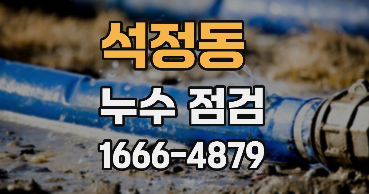 석정동 누수 점검