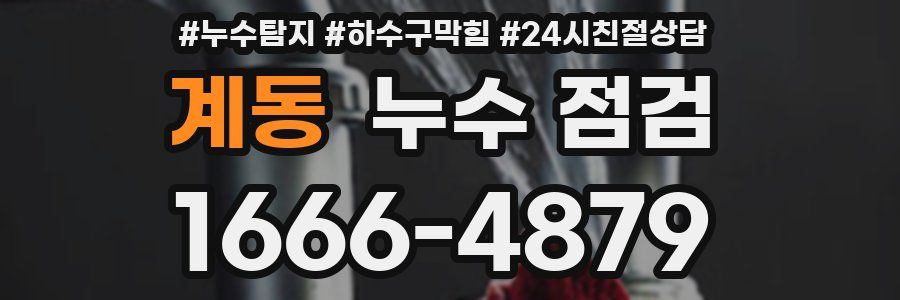계동 누수 점검