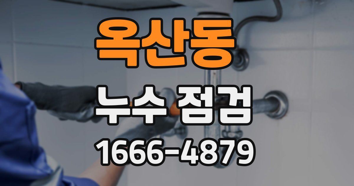 옥산동 누수 점검