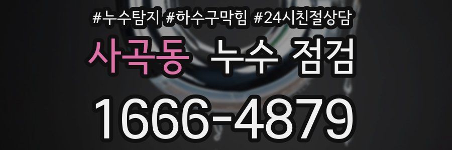 사곡동 누수 점검