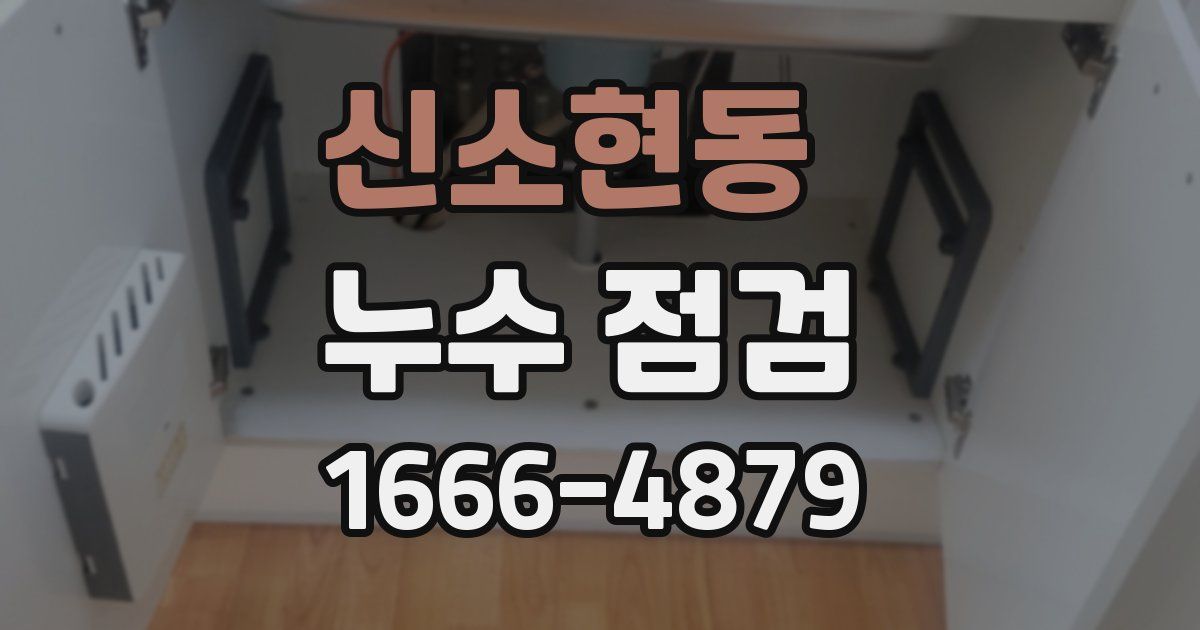 신소현동 누수 점검