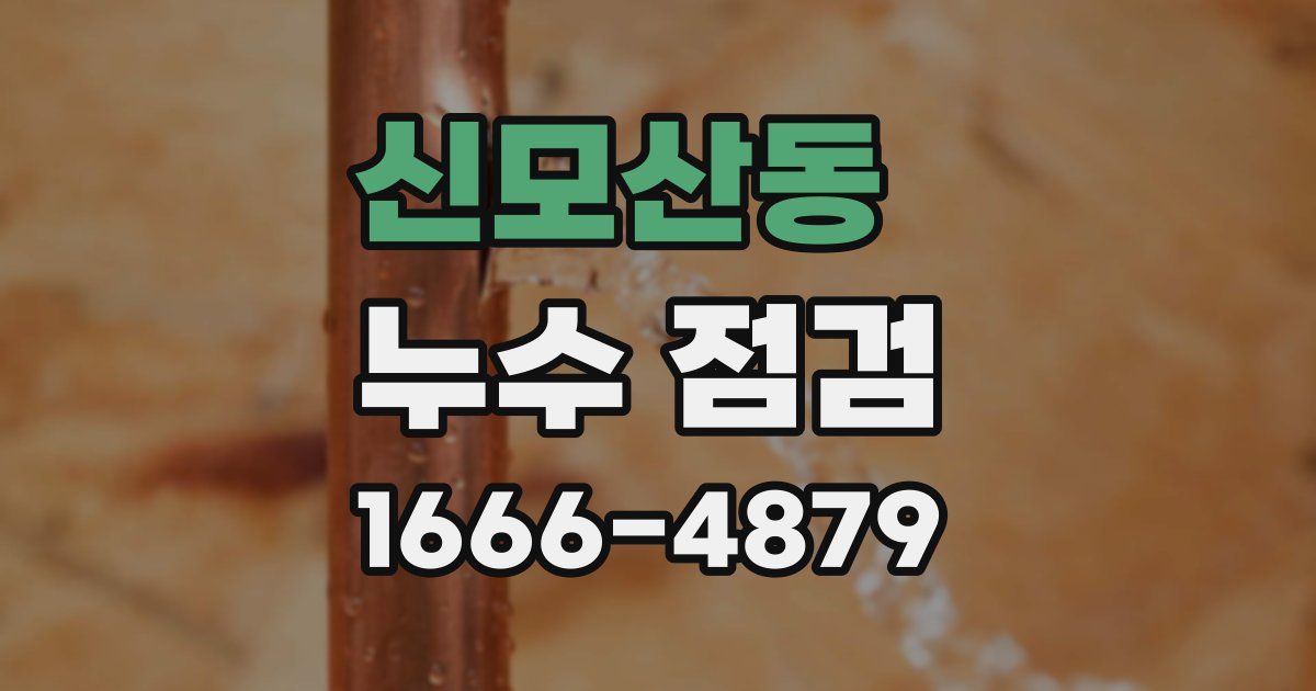 신모산동 누수 점검
