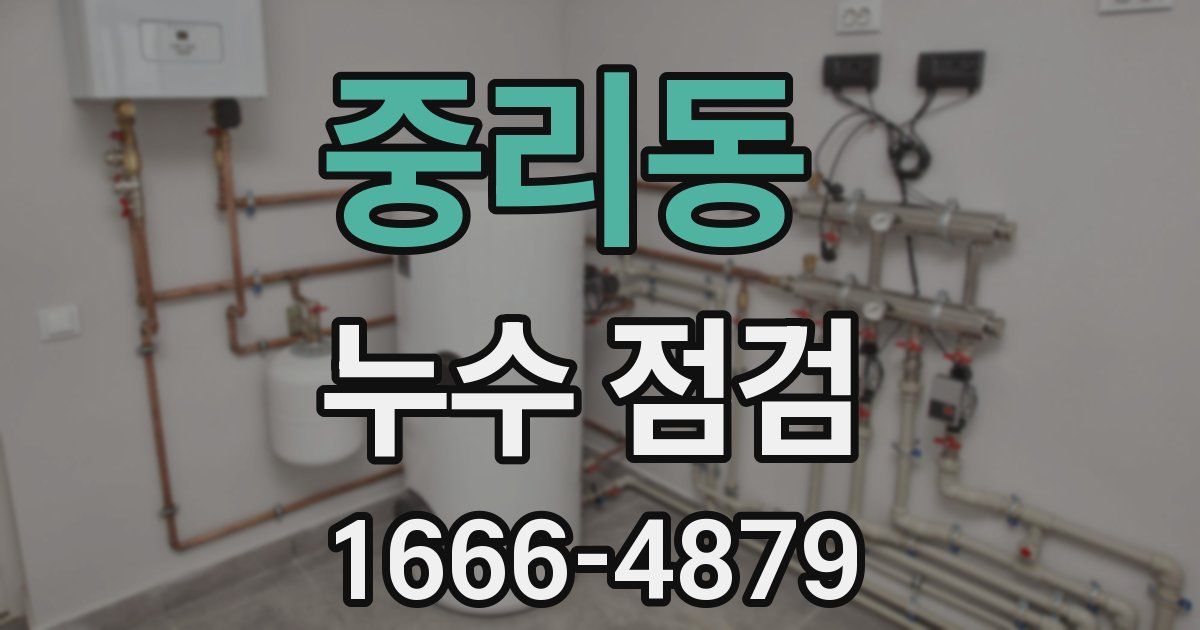 중리동 누수 점검