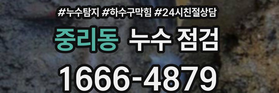 중리동 누수 점검