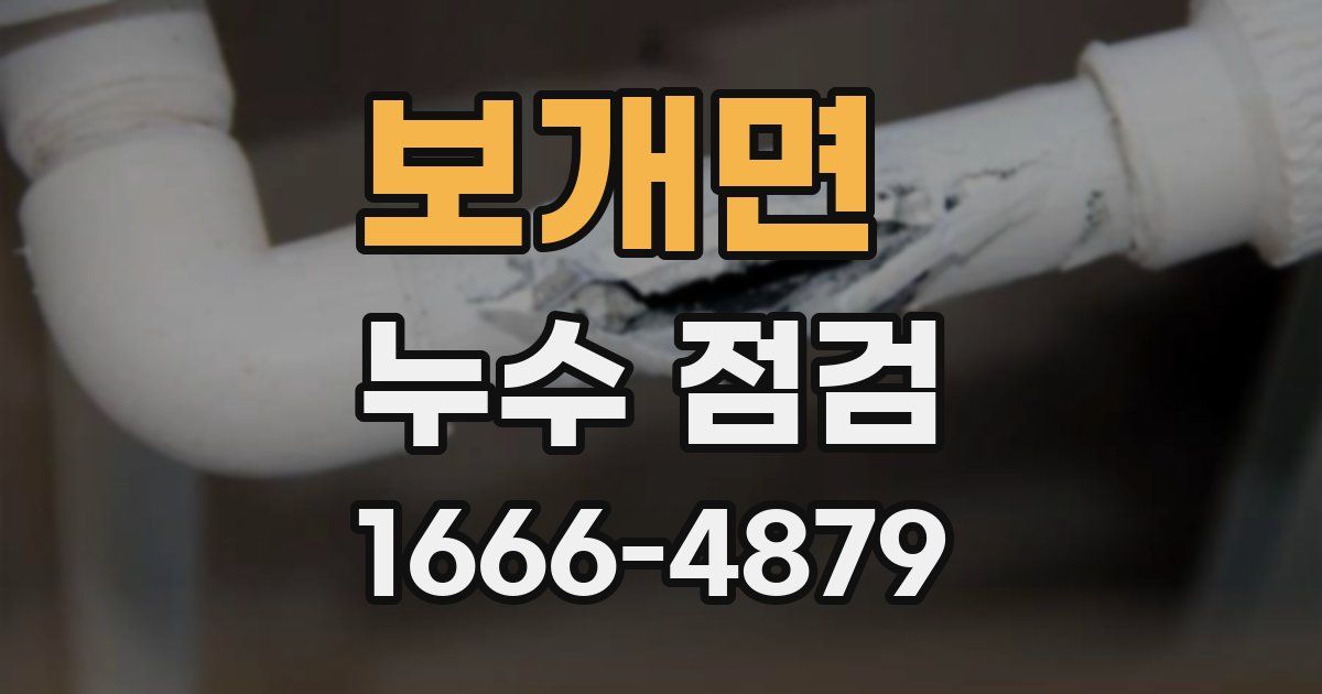 보개면 누수 점검