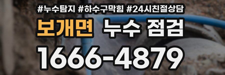 보개면 누수 점검