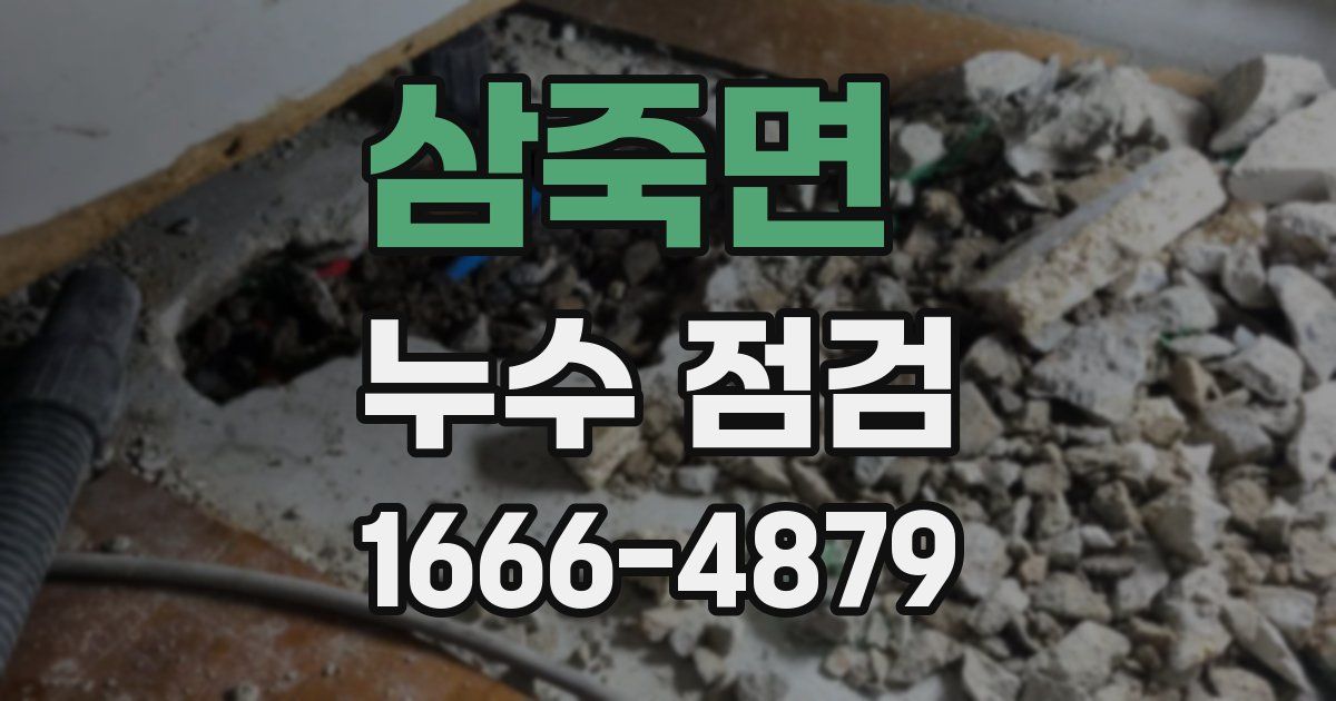 삼죽면 누수 점검