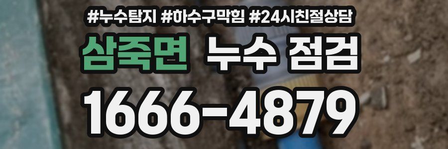 삼죽면 누수 점검