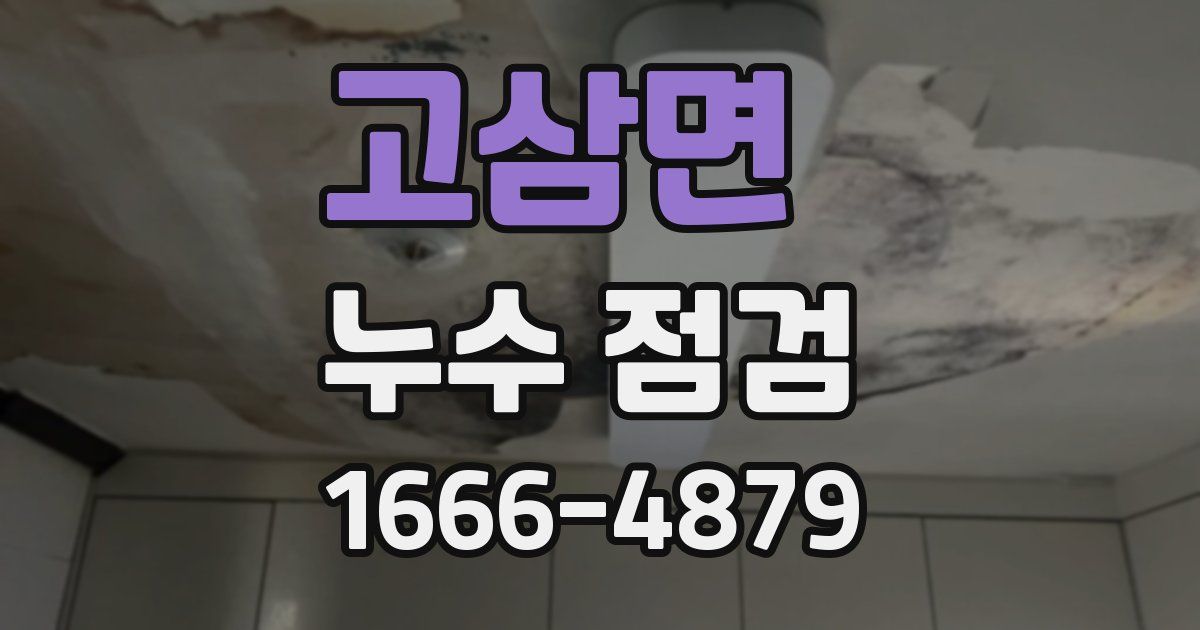 고삼면 누수 점검