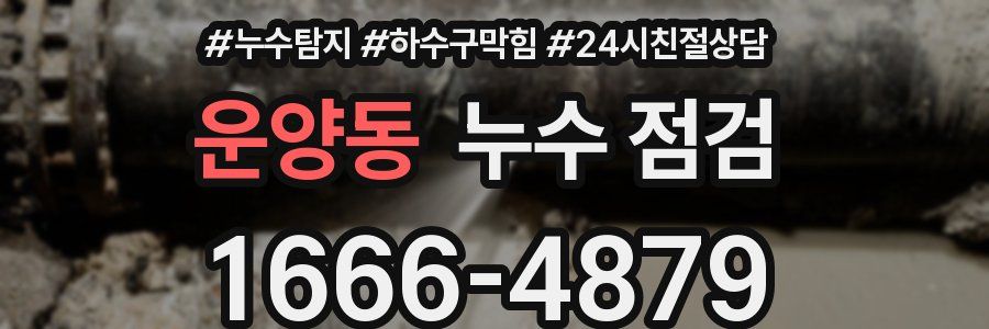 운양동 누수 점검