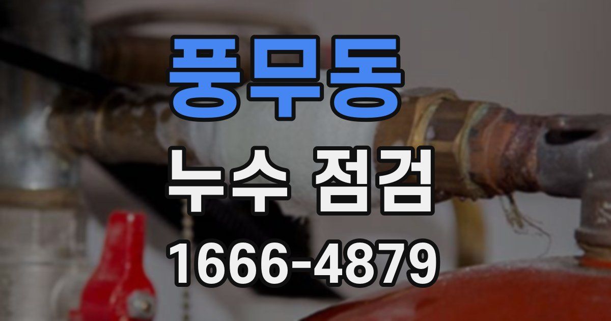 풍무동 누수 점검