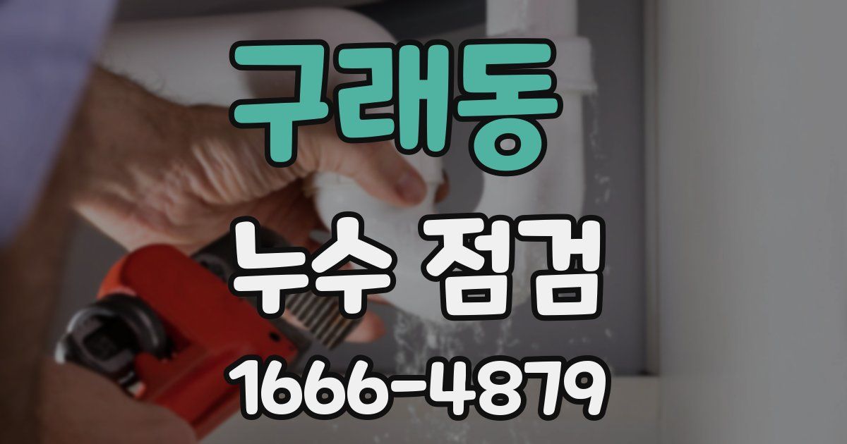 구래동 누수 점검
