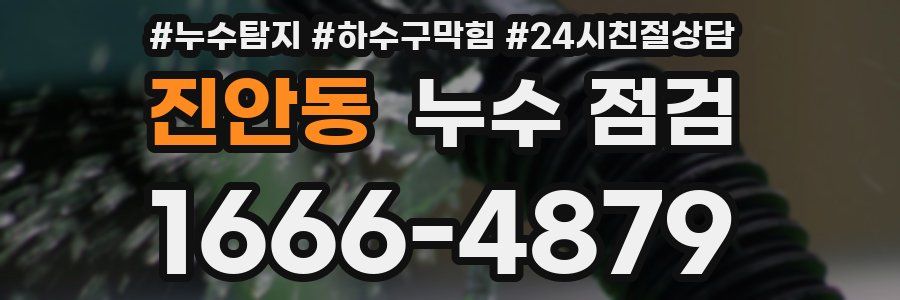 진안동 누수 점검