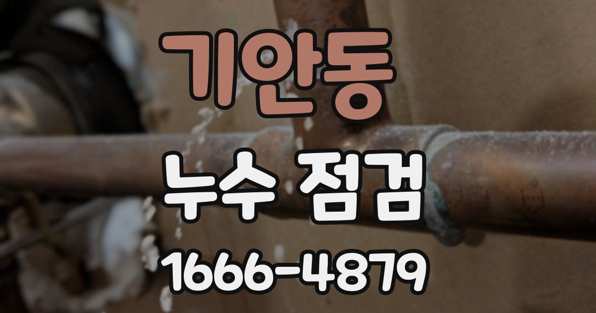 기안동 누수 점검