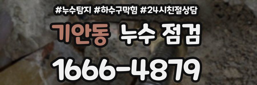 기안동 누수 점검