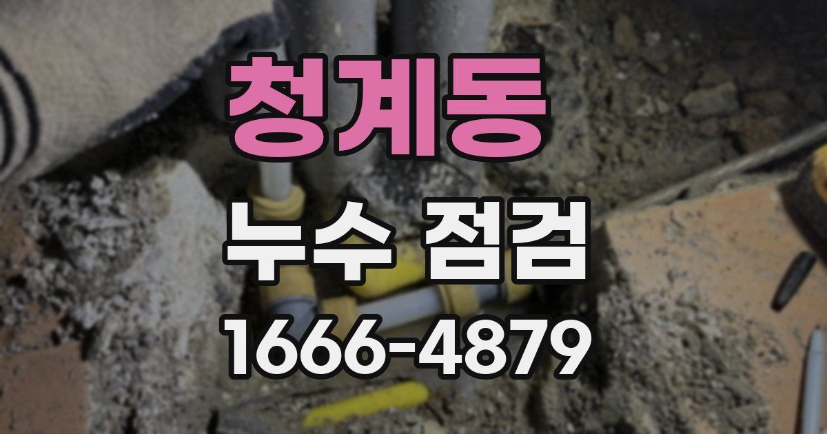 청계동 누수 점검