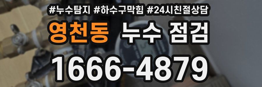 영천동 누수 점검