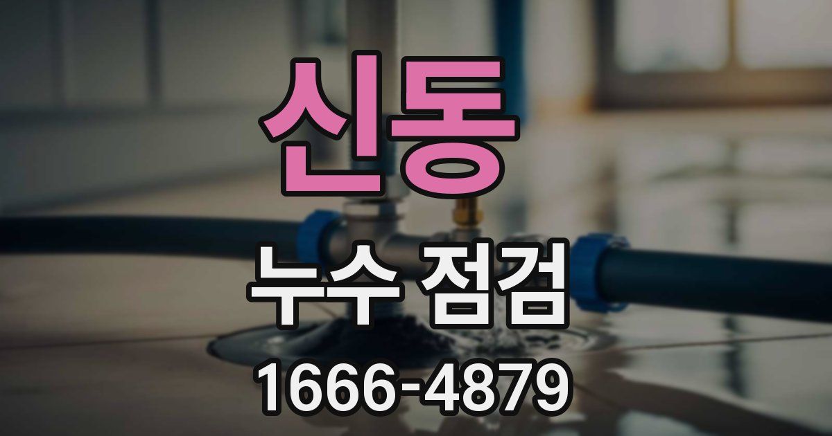 신동 누수 점검