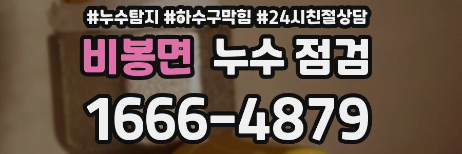 비봉면 누수 점검