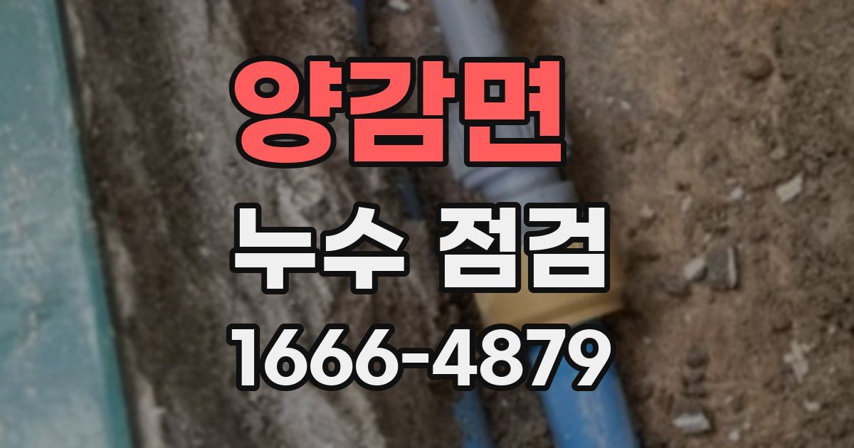 양감면 누수 점검