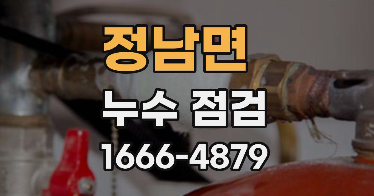 정남면 누수 점검