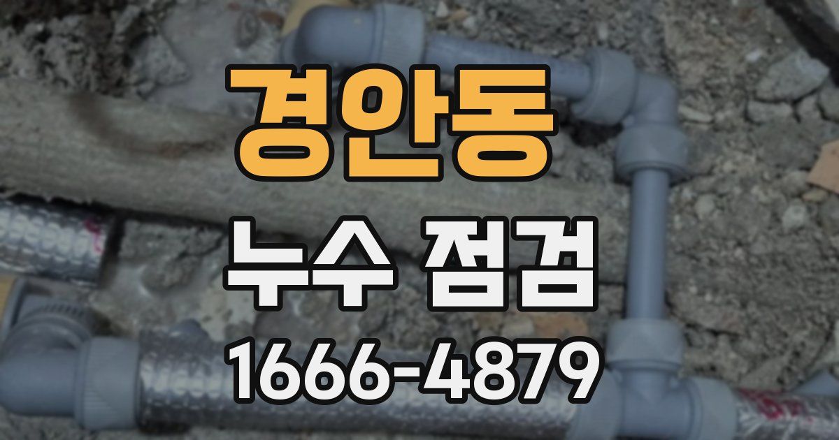 경안동 누수 점검