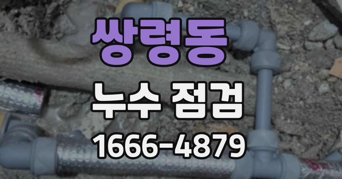 쌍령동 누수 점검