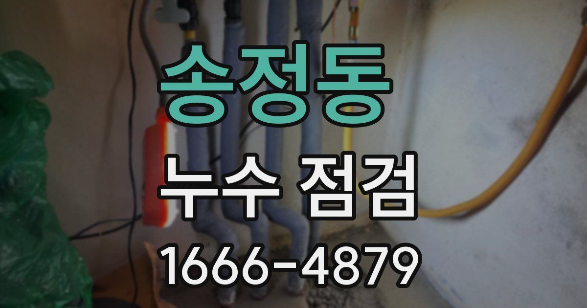 송정동 누수 점검